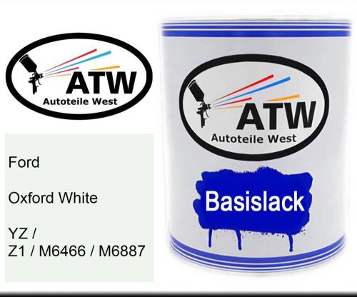 Ford, Oxford White, YZ / Z1 / M6466 / M6887: 1L Lackdose, von ATW Autoteile West.